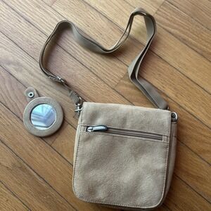 Travelon Anti-Theft Camel Crossbody Bag NEW 7.5"x7.5" Purse Handbag EUC SECURE